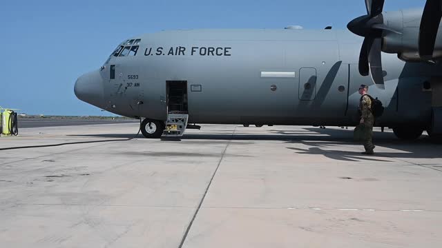 75th Expeditionary Airlift Squadron Conducts Night Airdrop