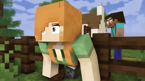 Steve I'm Stuck! You gotta help me! - Alex and Steve Life (Minecraft Animation)