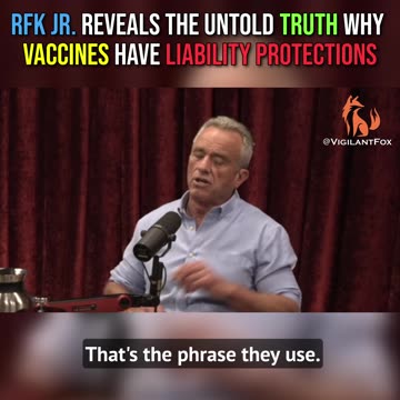 ‘Unavoidably Unsafe’ RFK Jr. Reveals the Untold Truth Why Vaccines Have Liability Protections