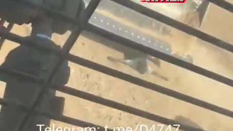terrorist Israeli army bulldozer deliberately runs over a dead Palestinian in Gaza