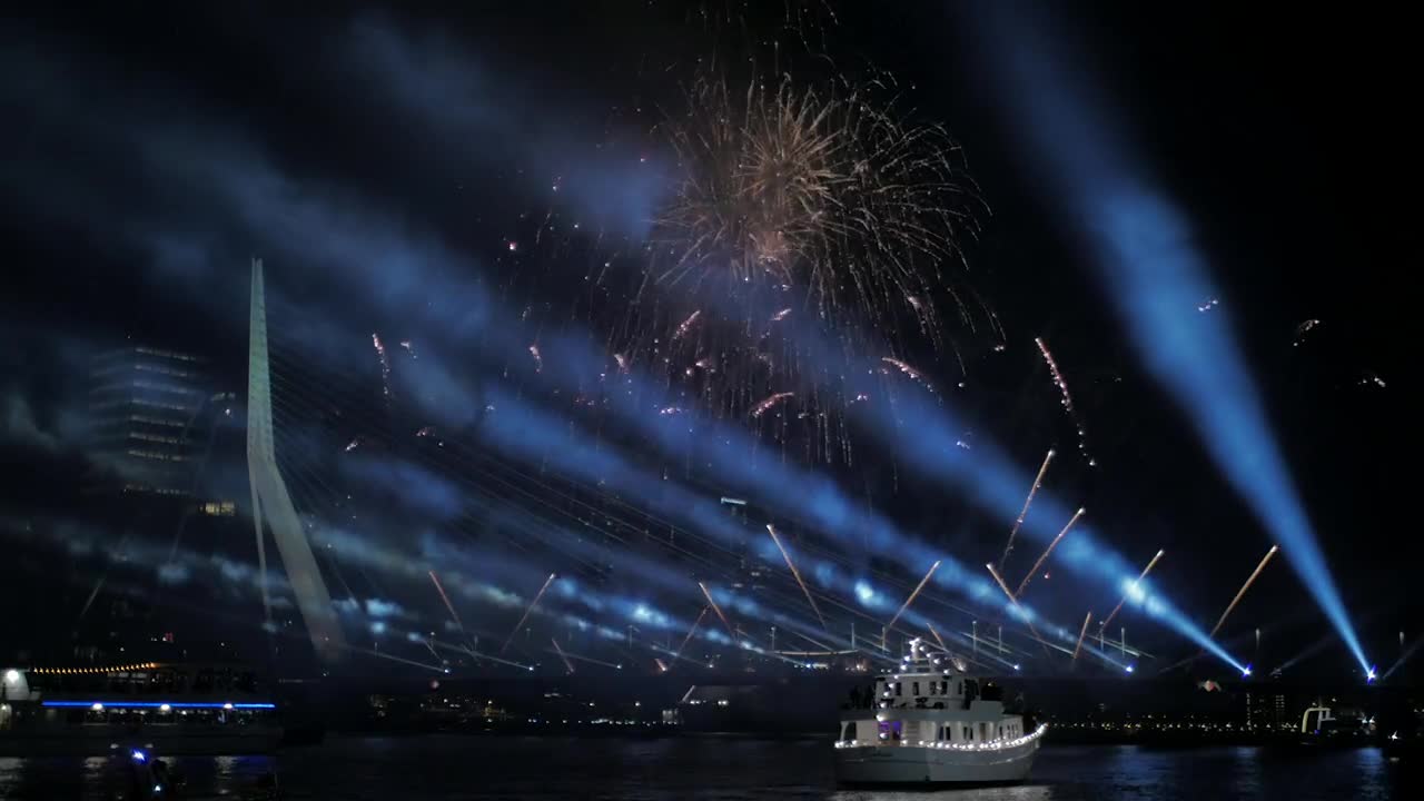 New year fireworks celebration
