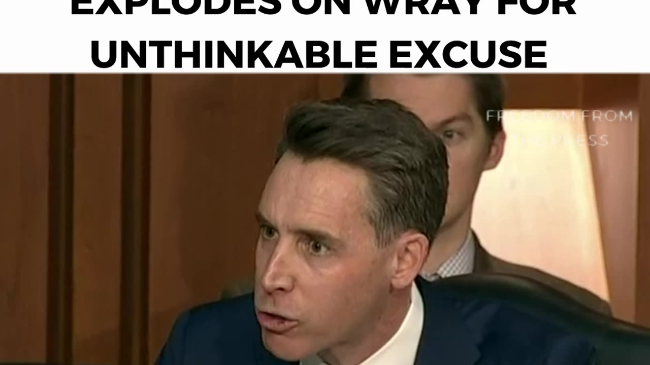 "GOOD HEAVENS, DIRECTOR!" - Josh Hawley Absolutely Explodes On FBI'S Wray For Unthinkable Excuse