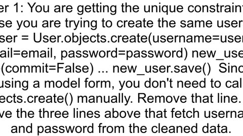 Django error UNIQUE constraint failed auth_userusername