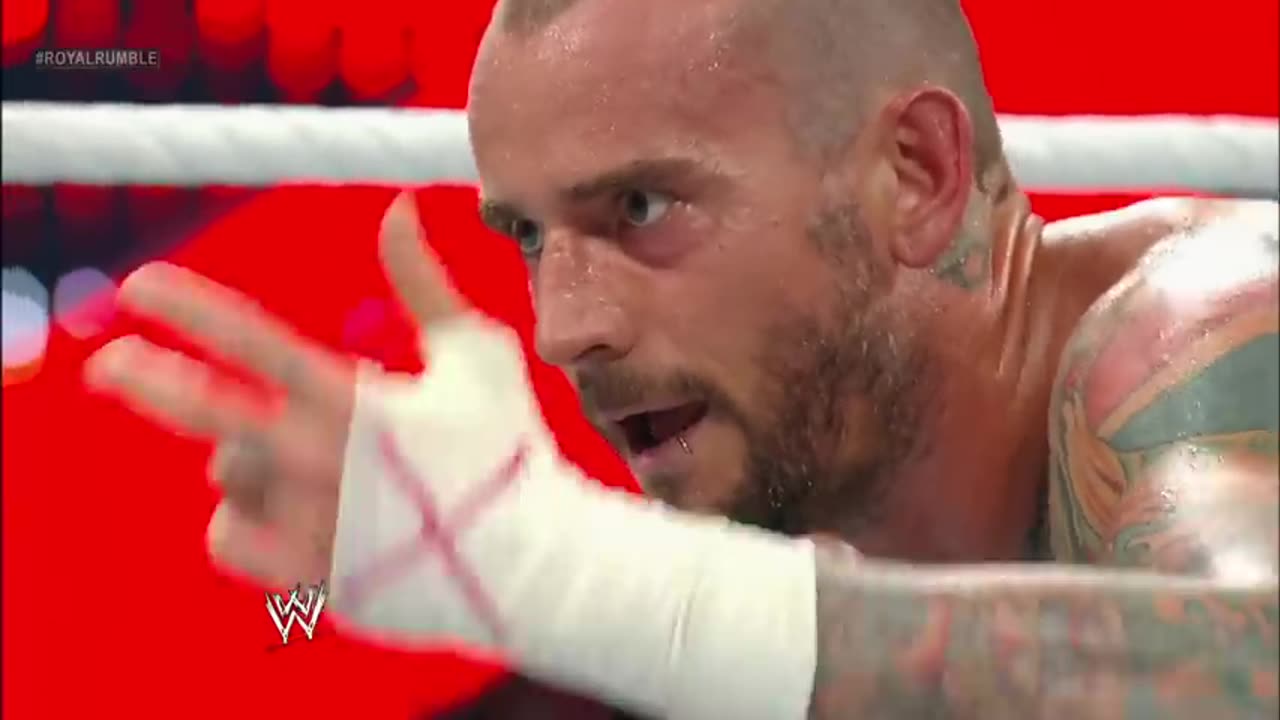 FULL MATCH-Cm punk.the rock-WWE royal.rumbel.