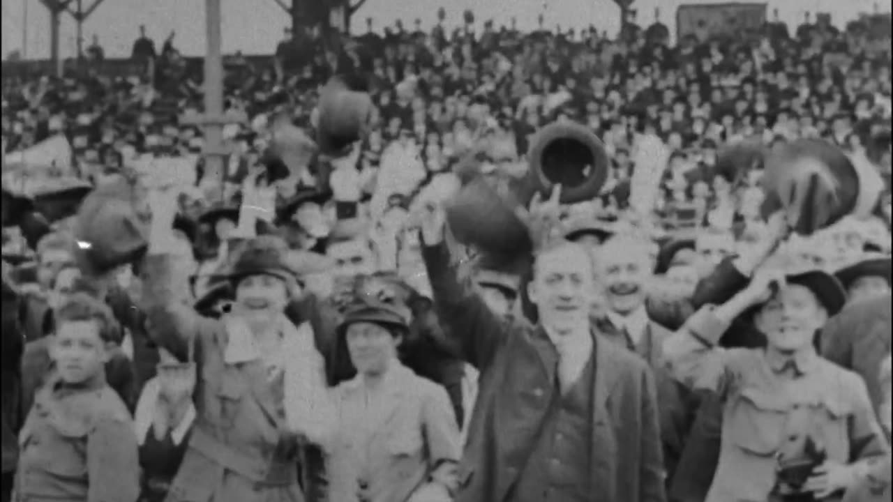 Theodore Roosevelt in Baltimore During Liberty Loan Drive (1918 Original Black & White Film)