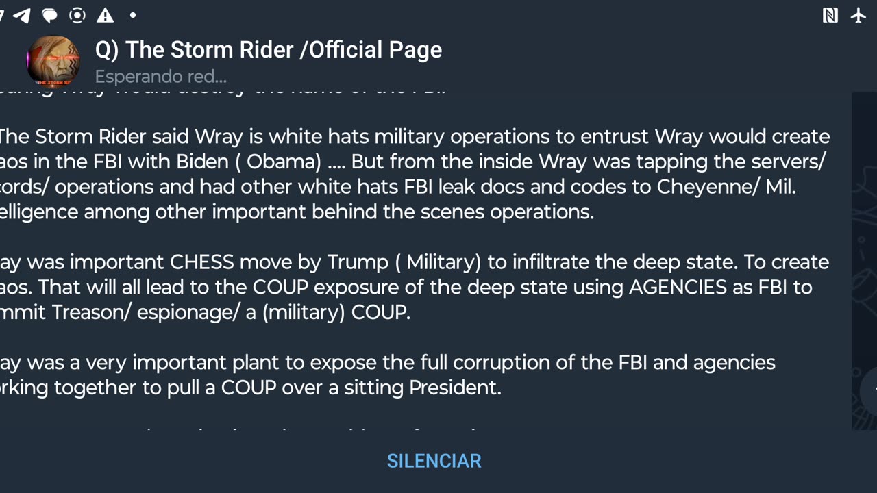 The Storm Rider explica cómo ha actuado el "agente doble" Wray (FBI)