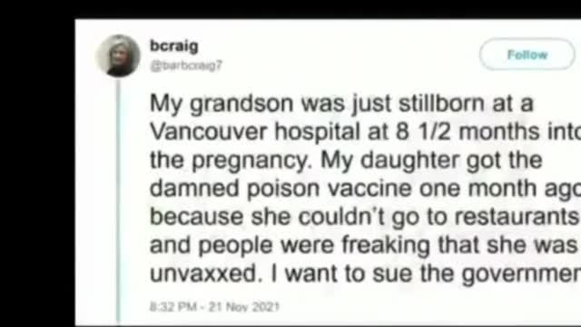 TODAS las madres estaban inoculadas y perdieron a sus bebés