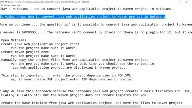 IPGraySpace: Netbeans - How to convert java web application project to Maven project in Netbeans