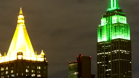 Empire state building at night