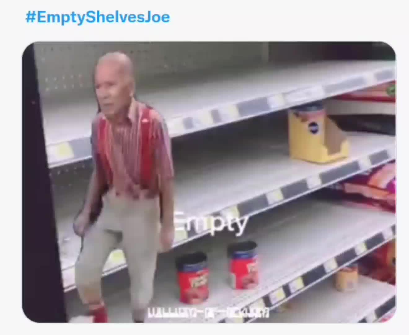 WiseEnough Empty Shelves Joe Can't Touch This