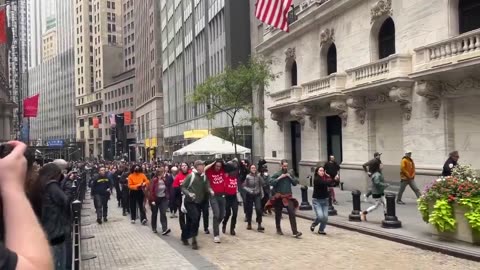 A group of Jewish led protesters in Lower Manhattan stormed the New ...