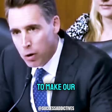 Senator Josh Hawley gives Facts about how China gains the most from Electric Vehicles