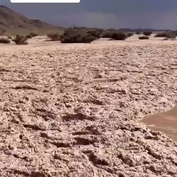 Nothing to see here just a river of ice in the Saudi Arabian desert