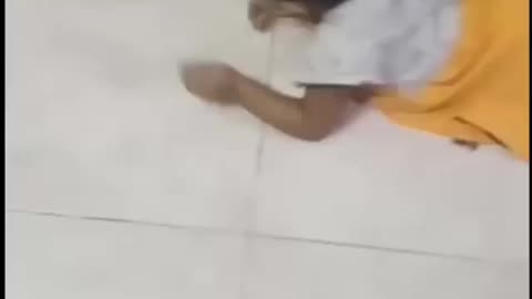 Adorable footage shows toddler crawling for his toy