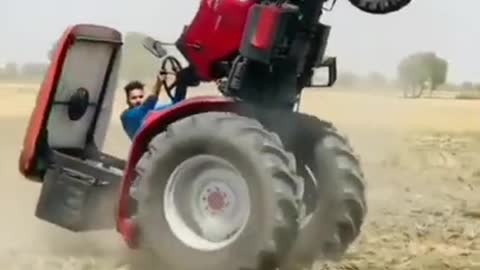 Tractor stunt video!very funny enormous