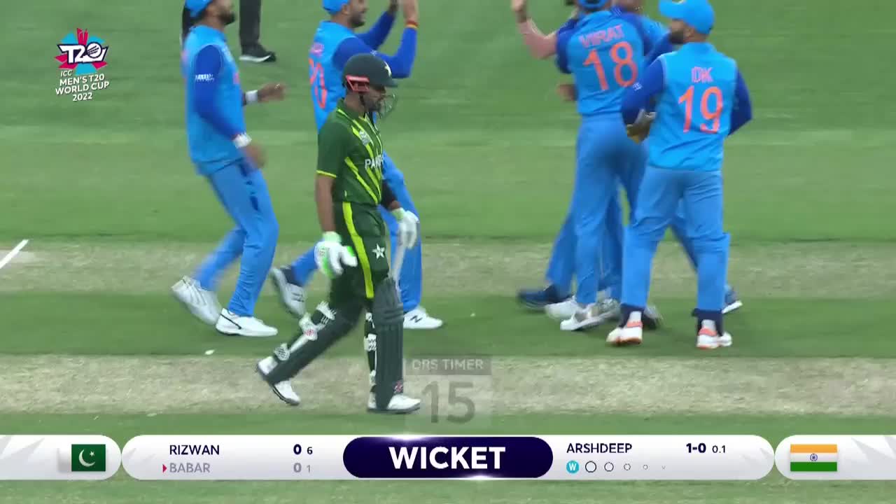 INDIA VS PAKISTAN//ARSIDEEP FIRST WICKET