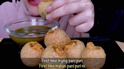 ASMR PANI PURI EATING SOUNDS