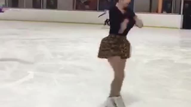 A beautiful man is skating in a beautiful pose