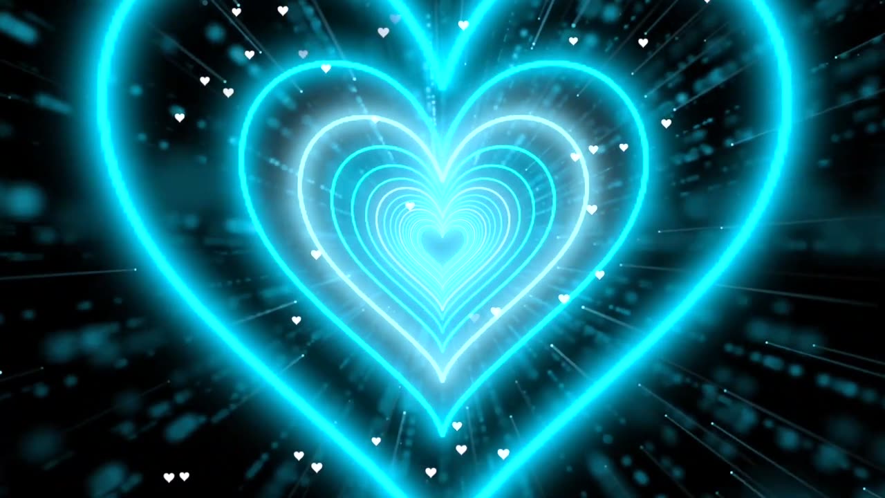 829. Color Changing Heart Tunnel Heart Background Tunnel Background