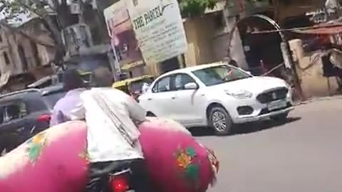 Latest funny video Risky uncle on two wheeler don't try this guys