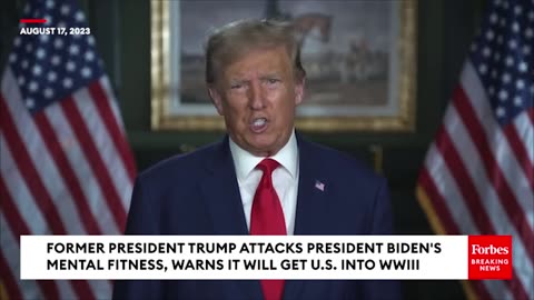 BREAKING NEWS: Trump Claims That Biden Will Lead U.S. Into World War III, Is 'Mental Catastrophe'