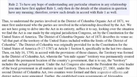 District of Columbia Act of 1871 – De Facto Formed