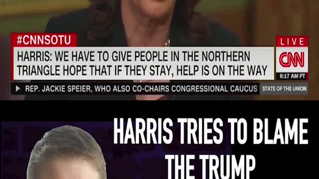 HARRIS TRIES TO BLAME THE TRUMP ADMIN FOR THE BRODER CRISIS