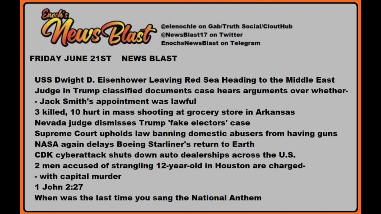 Friday, June 21, 2024 News Blast