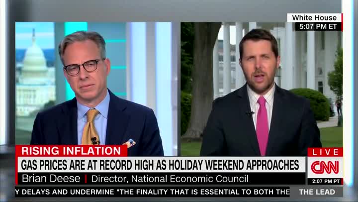 CNN's Jake Tapper Cuts Off White House Adviser Attempting To Pin Putin For High Gas Prices