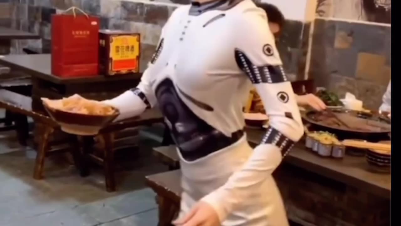 China has now Robotic Waitress ! Unbelievable