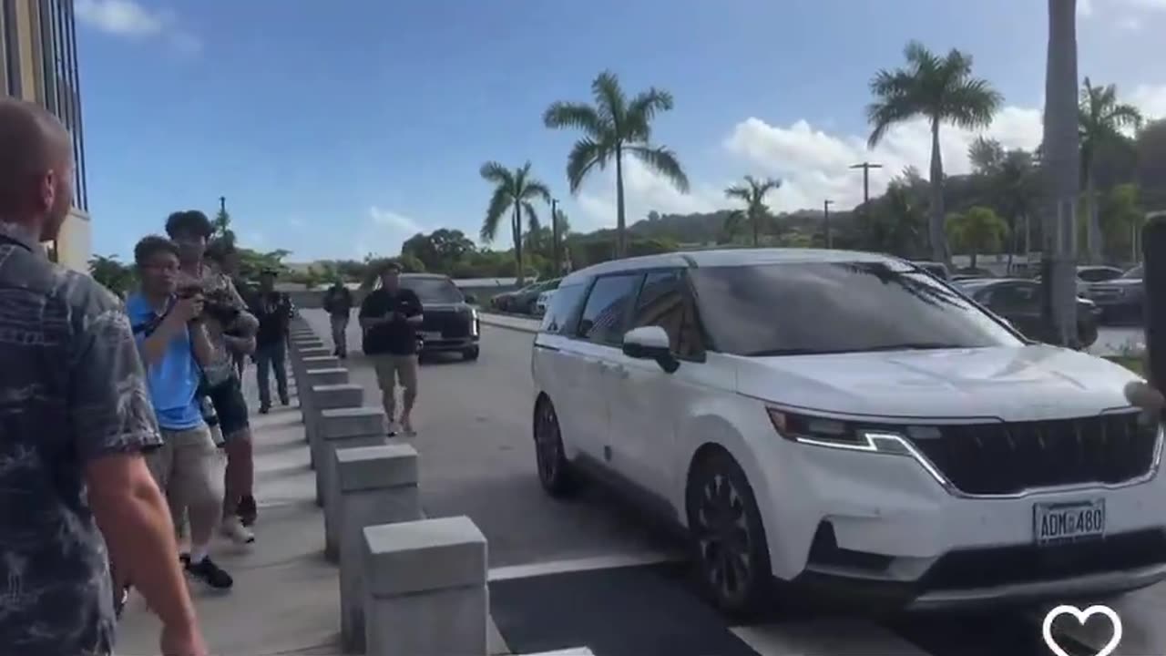 Julian has arrived at the federal court house in Saipan.