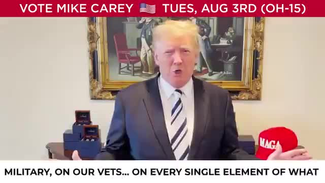 Video from President Trump in support of Mike Carey