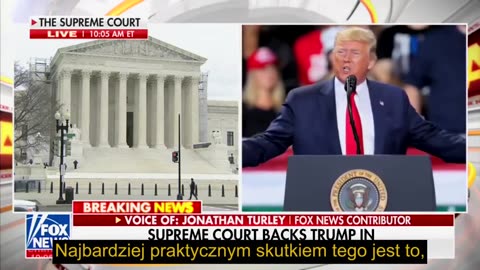 04/03/23 Sąd Najwyższy orzekł, że Trump nie może zostać odrzucony z prawyborów w Kolorado