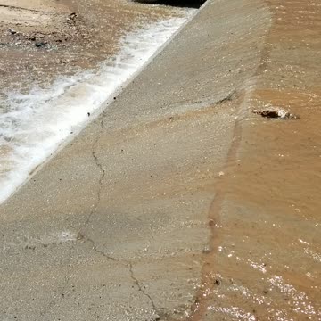 Water in an arroyo