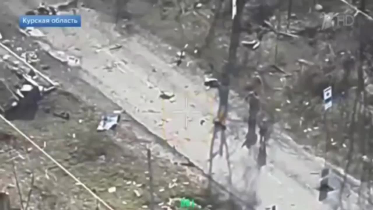 Footage of the destruction of a group of Ukrainian Armed Forces militants in Kursk's