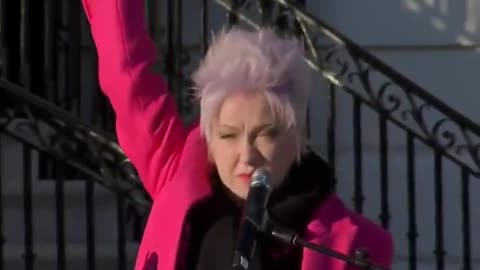 Cyndi Lauper Trying to Sing at Biden's Gay Celebration