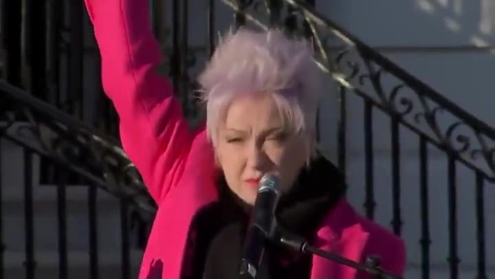 Cyndi Lauper Trying to Sing at Biden's Gay Celebration