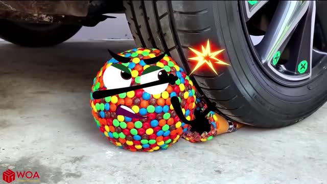 Experiment Car vs Watermelon,M&M Toy,Ice,Jelly | Crushing Crunchy & Soft Things by Car-Woa Doodland