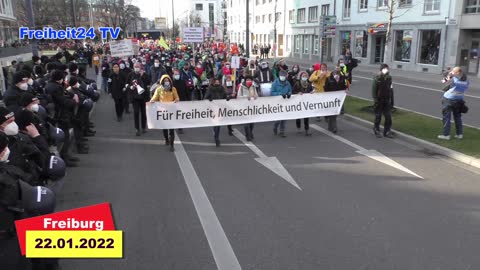 Corona - Demo 22.01.2022 in Freiburg