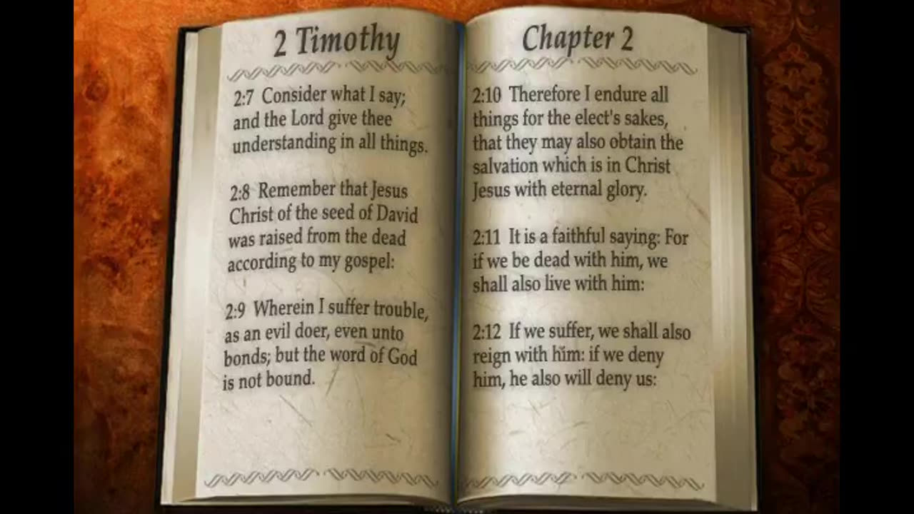 THE HOLY BIBLE * OPEN THE BOOK AND TAKE A LOOK * 2TIMOTHY 01-04 KJV