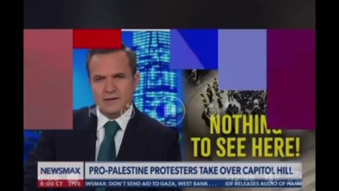 Captioned: Greg Kelly weighs in on the Pro-Palestine protestor take over Capitol Hill, compare Jan 6