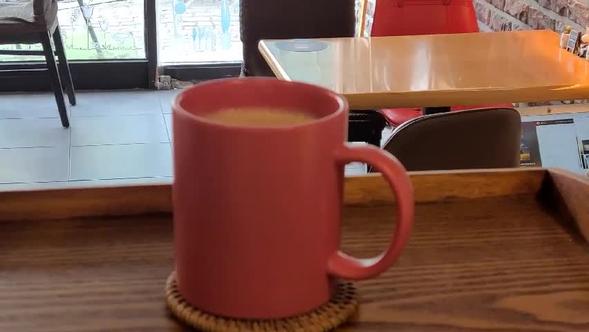 a cup of hot coffee