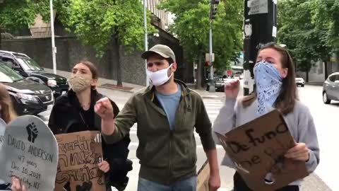 Leftist Agitators Going Ballistic In Front Of City Hall In Seattle