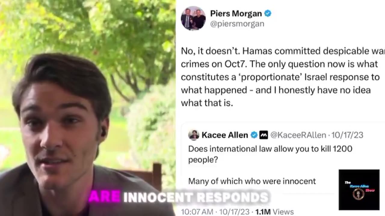 Kacee Allen X Piers Morgan Oct. 7th Twitter Fued