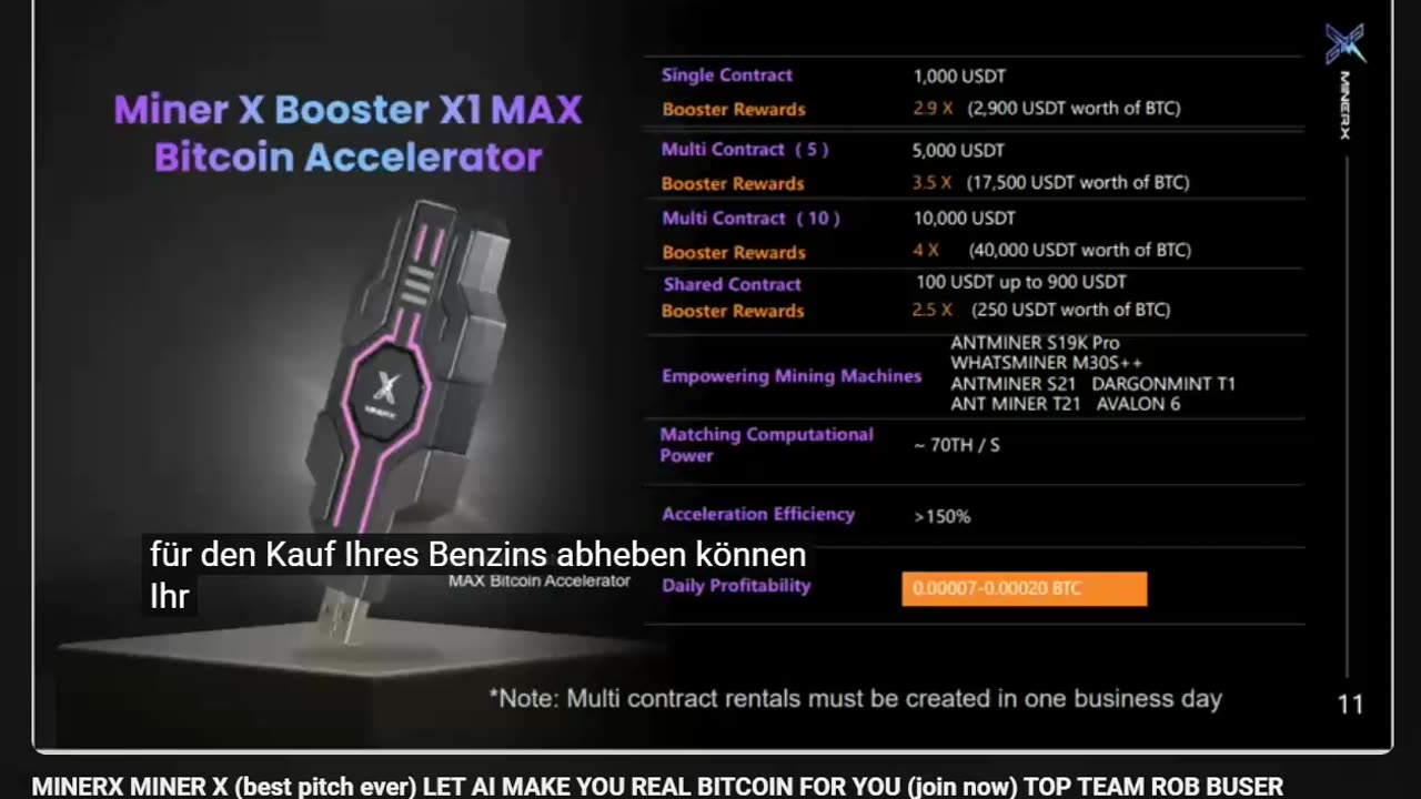 MINERX MINER X DEUTSCHLAND - LASS DIE KI ECHTE BITCOINS FÜR DICH GENERIEREN - TOP TEAM ROB BUSER