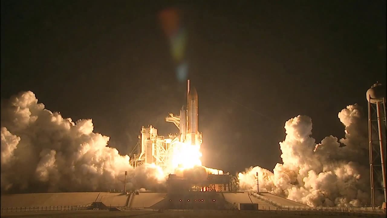 Space shuttle launching