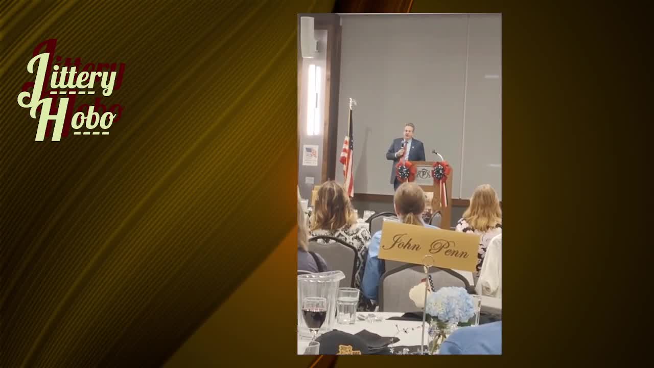 Matt DePerno campaigning, in Travers City Michigan, as he runs for Attorney General of MI.