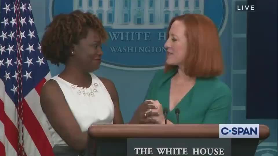 Crying Psaki unveils her replacement in cringe WH moment