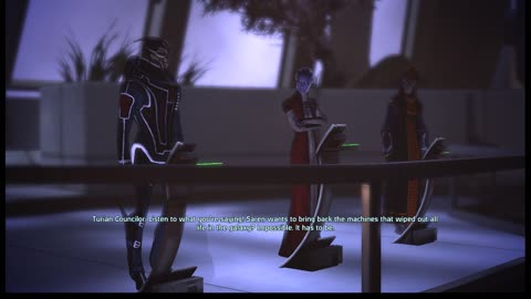 Shepard, Anderson & Udina Presenting The Quarian Evidence To The Council Mass Effect Mod Game-Play