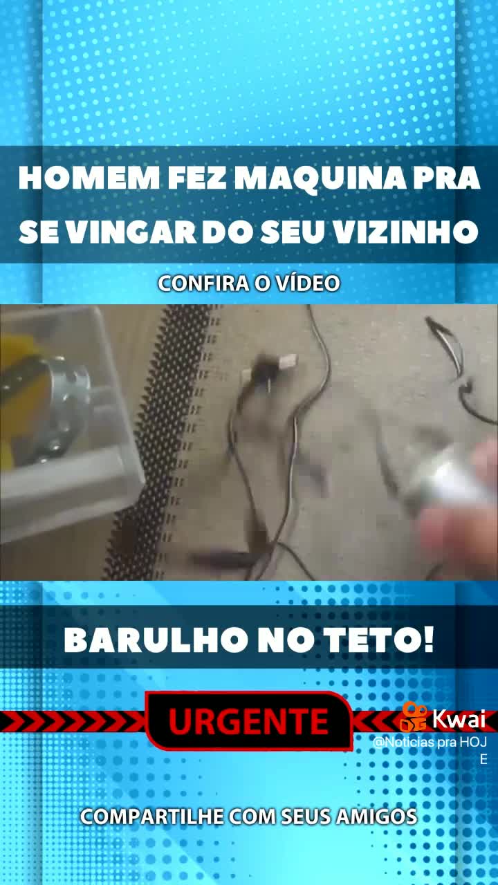 Homem faz maquina para se virar do vizinho